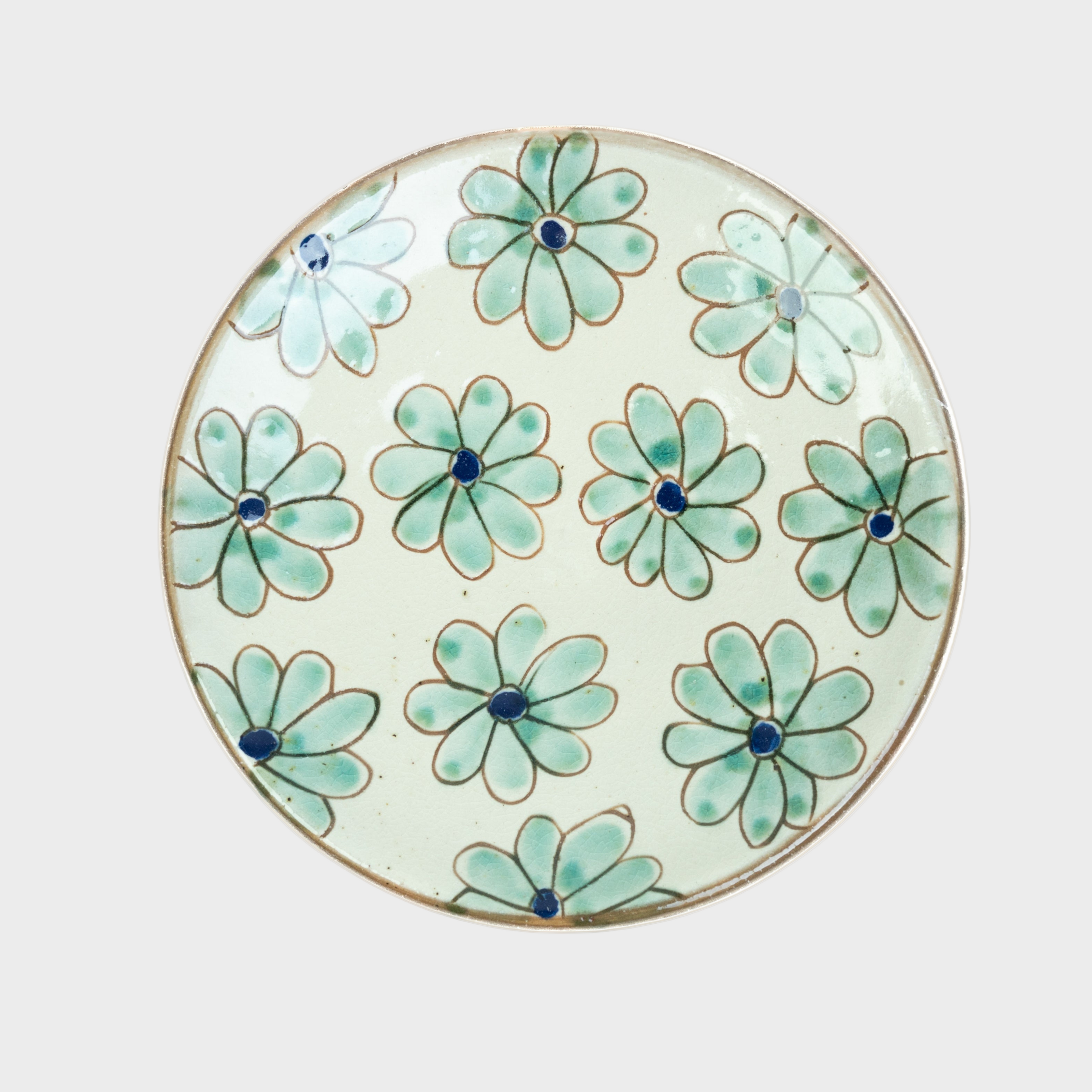 Green Daisies Plate