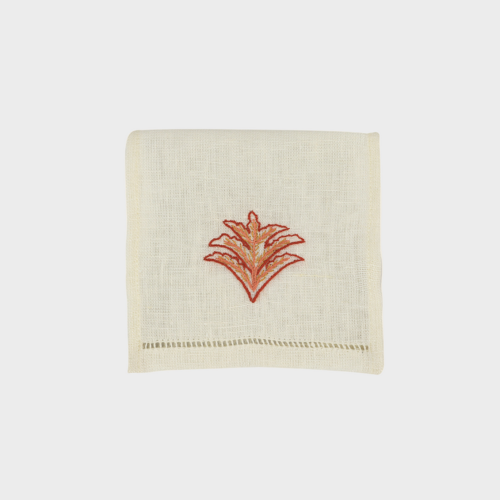 Ottoman Feather Cocktail Napkin (Set of 6)