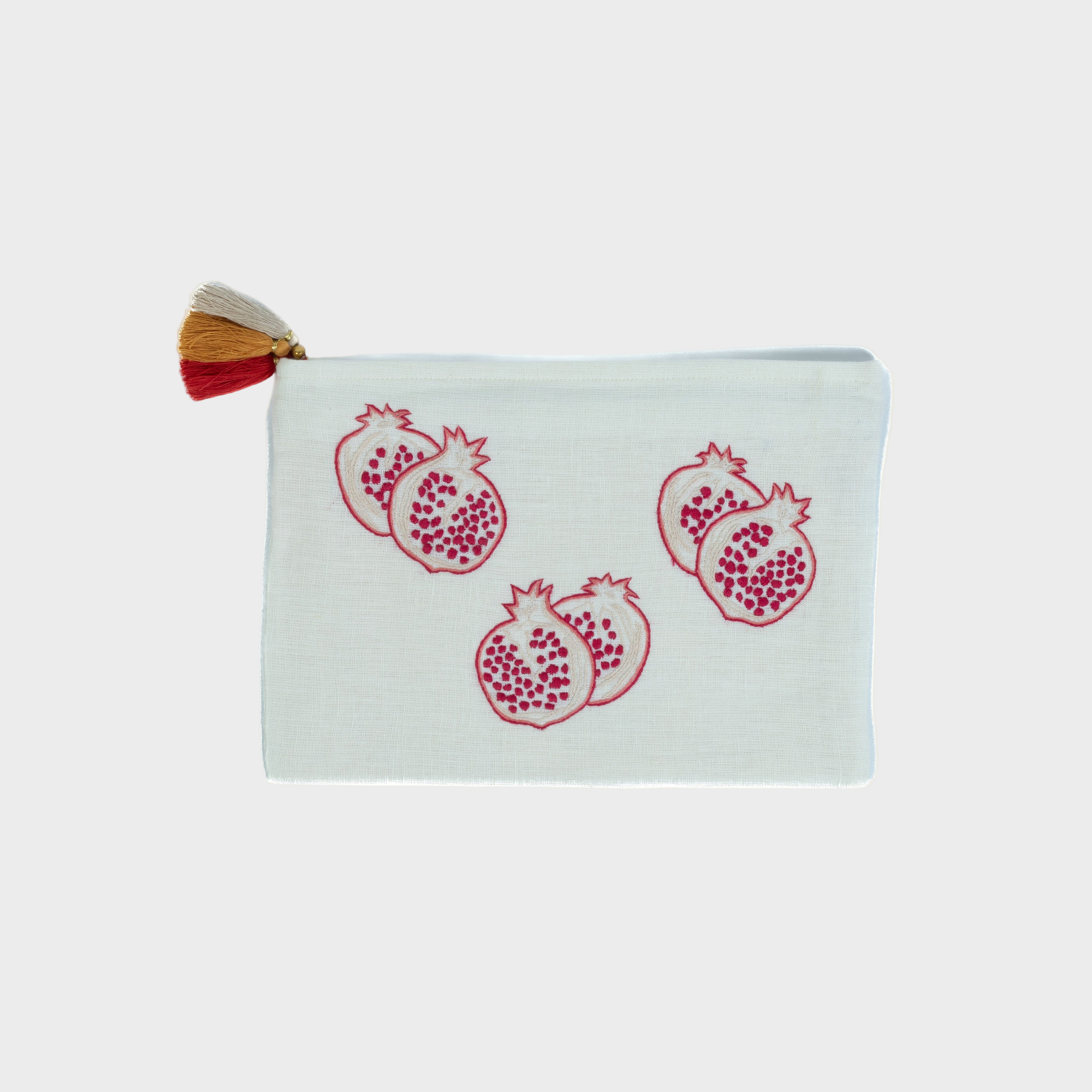 100% egyptian linen pouch hand embroidered