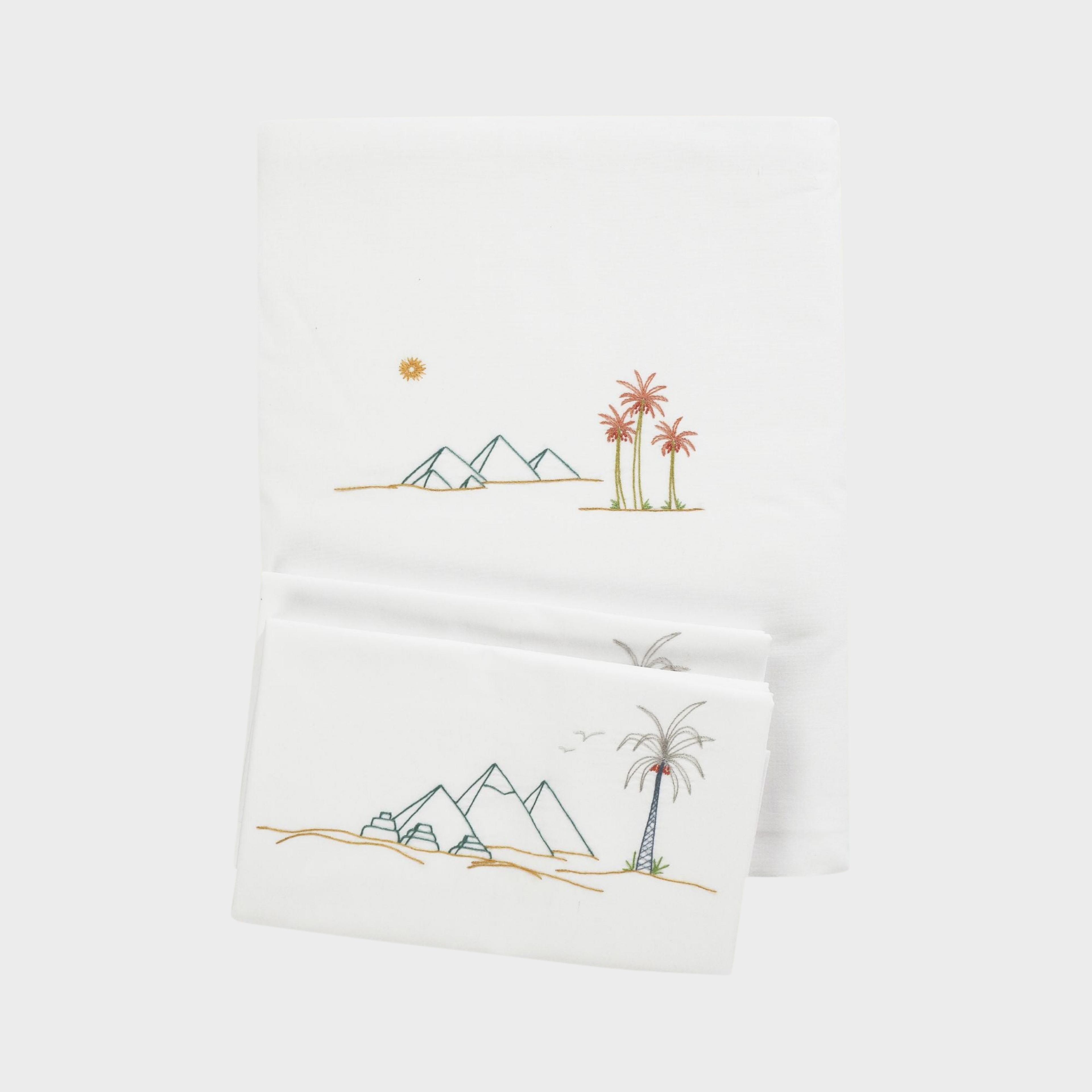 Giza Pyramids Flat Sheet Set
